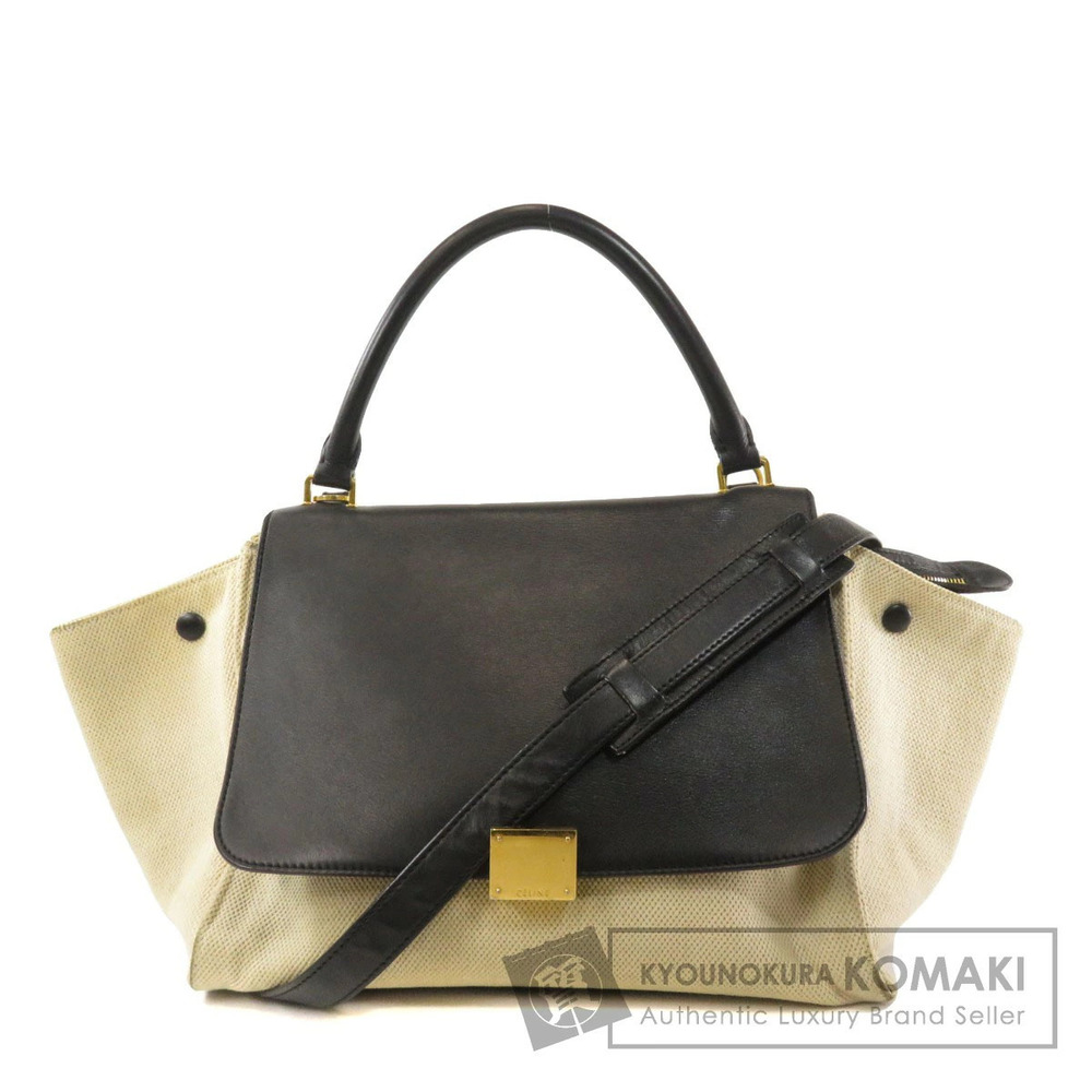 Celine Trapeze Tote Bag Canvas Calfskin
